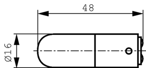 BA15D-24/5/16X48 Ba15d lampe, 24V, 5W, 16x48mm.