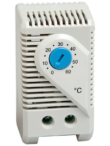 KTS011 Thermostat; +0 to +60°C: NO; 10A; 250VAC; IP20;DIN rail mount