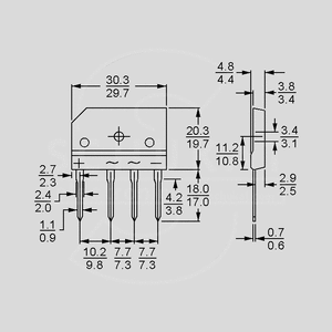 D5.1XB60 Bridge Rect. 5A 420V(RMS) 7,5/10mm D5.1XB_