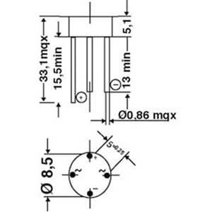 W10MG Brokobling Rund 1,5A 700V(RMS)