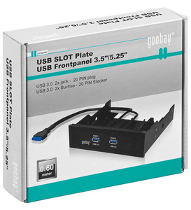 W95370 SLOT Panel 3.5"/5.25" USB 2x USB 3.0