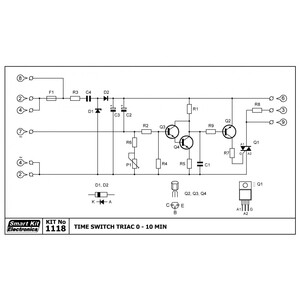 SK1118 Byggesæt: Timer med Triac 0-10 Min
