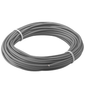 W55037 Wire LIY-V 0,14mm&sup2; GRÅ, (TYK ISOLERING) 10m