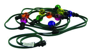 ST50499020 Lyskæde med 12 pærer, 6 forskellige farver, E27 Lyskæde med 12 pærer i 6 forskellige farver