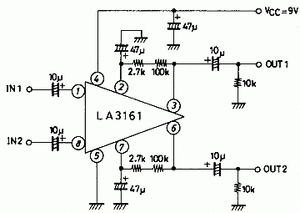 LA3161 2-Channel Preamplifier SIP-8