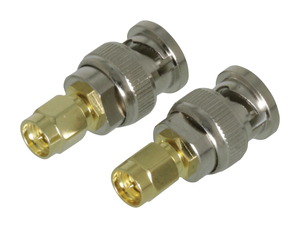 N-SMA-007 SMA han - BNC han gold plated adapter 2 Stk