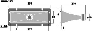 MHD-152 PA Mid-high range horn med driver Drawing 1024