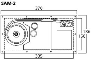 SAM-2 Aktiv subwoofer modul 250Wmax Drawing 1024