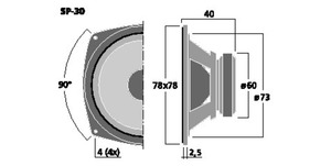 SP-30 Fuldtone-HT 3" 4 Ohm 5W Drawing 1024