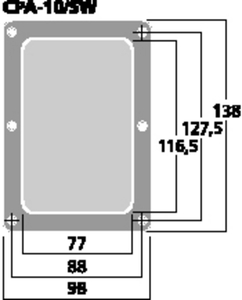 CPA-10/SW Monteringsplade MED 2 x SpeakON Drawing 400