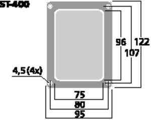 ST-400 Højttalerterminal, bi-wiring Drawing 400