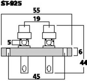 ST-925 Højttalerterminal, 2-pol Drawing 1024