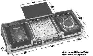 MR-70TOP Flightcase DJ Drawing 400