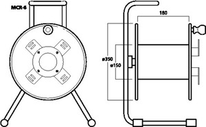 MCR-6 Kabeltromle, tom. Drawing 1024