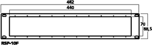 RSP-10F 19" Frontramme for RSP-xxxxx Drawing 400