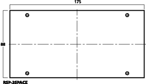 RSP-3SPACE Panel blændplade 4U Drawing 400