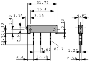 78PR20LF TRIMMER 1W, 22 TURN, 20Ω