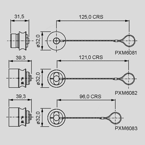 PXM6081 Sealing Cap for Flex PXM6010 PXM608_<br>Dimensions