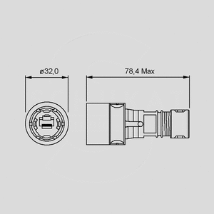 PXP6034-B Ethernet Re-Wireable Flex PXP6034-B<br>Dimensions