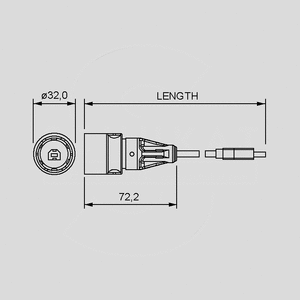 PXP6040-B-5M00 USB Cable Ass. Sealed B/ unsealed A 5m PXP6040-B_<br>Dimensions