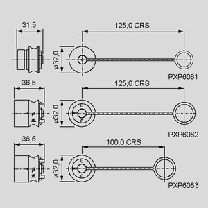 PXP6083 Sealing Chassis Cap PXP608_<br>Dimensions