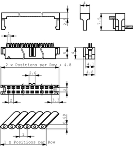 89361-708LF IDC Connector 8-Pole RM2.00