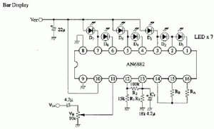 AN6882 7 Dot LED Driver Circuit DIP-16