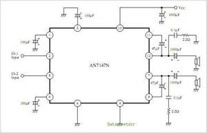 AN7147N Dual 5.3W Audio Power Amplifier PIN-12