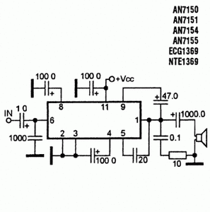 AN7151 5.7W Audio Power Amplifier PIN-11