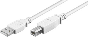 W96186 USB AB 100 HiSpeed 2.0 WHITE     1m
