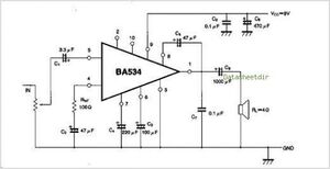 BA534 9V/2.3W single-channel power amplifier SIP-10