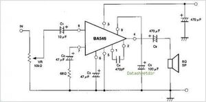 BA546 6V/330mW single-channel power amplifier SIP-9
