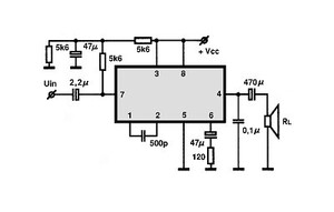 BA547 12V/1,5W single-channel power amplifier SIP-8