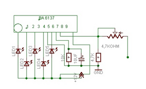 BA6137 Bar-Graph Display Driver SIP-9