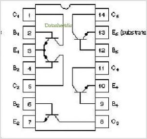 HA1127 5 Transistor Arrays DIP-14