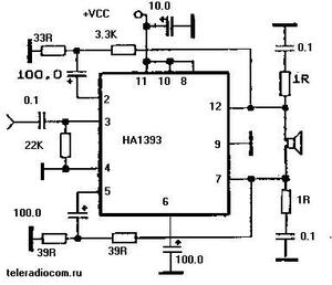 HA1393 19W AUDIO POWER AMPLIFIER SIP-12T