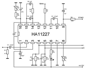 HA11227 PLL FM Demodulator DIP-16
