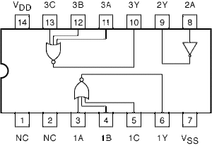 CD4000 CMOS NOR Gate DIP-14