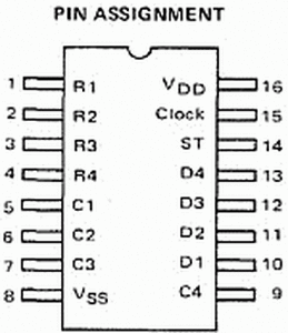 CD4419 2-Of-8 Keypad-To-Binary Encoder DIP-16 MC14419P