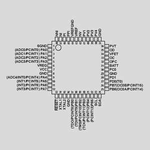 ATMEGA16A-MU MC 8bit 2,7V 16kB Flash 16MHz MLF44 ATMEGA406-1AAU