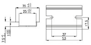 MIV10  35mm DIN skinne 35x100mm