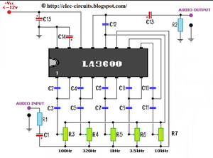 LA3600 5-Band Graphic Equalizer DIP-16