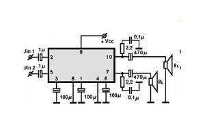 LA4261 2X3,5W AF POWER Amplifier SIP-10