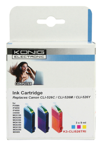 N-INK3-CLI526TRI Cartridge for Canon (3x 9 ml)