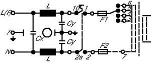 CD14.4101.151 Gerätestecker-Kombi-Element m.Netzfilter Schurter