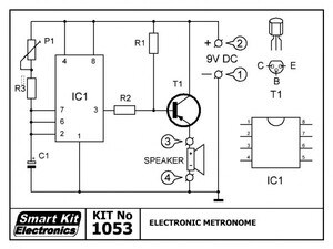 SK1053 Byggesæt: Elektronisk Metronome UK