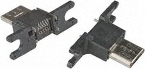 ZX80-B-5S Micro-B Plug,Vert,Cradle mount,with lock