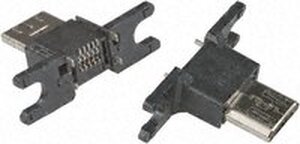 ZX80-B-5SA Micro-B Plug,Vert,Cradle mount,no lock