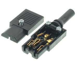 PX0597 C15 Hun Lige Kabelmontering IEC-konnektor, 10A, 250V PX0597