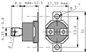 BTF-035 Thermostat CLOSE 35 / OPEN 27